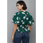 Allen Solly Women Green Print Casual Top