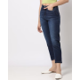 PEPE JEANS High-Rise Mid-Wash Tapered Jeans